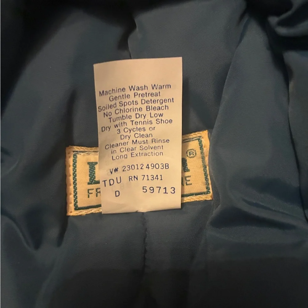 Vtg L.L. Bean Insulated Down Trapper With Ear Warming Flaps Hat XL